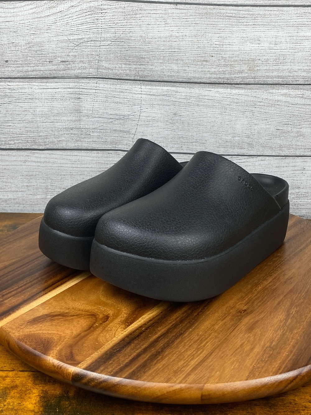 NEW Crocs Dylan Platform Black Clog Mule Women’s Shoe Size 11 - Picture 2 of 10